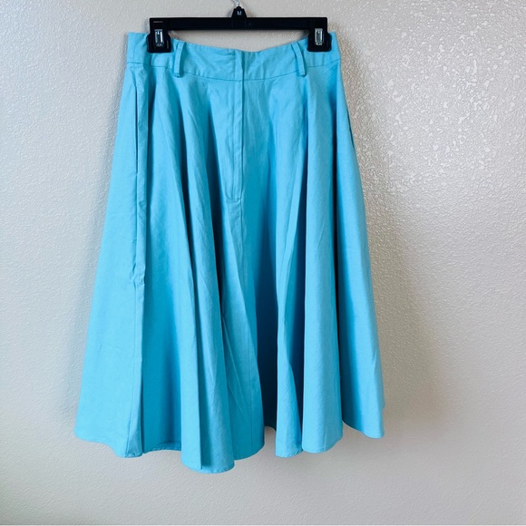 Collectif Kitty Cat 50s Swing Skirt w/ Pockets & Belt Medium 8 Retro - Picture 6 of 16